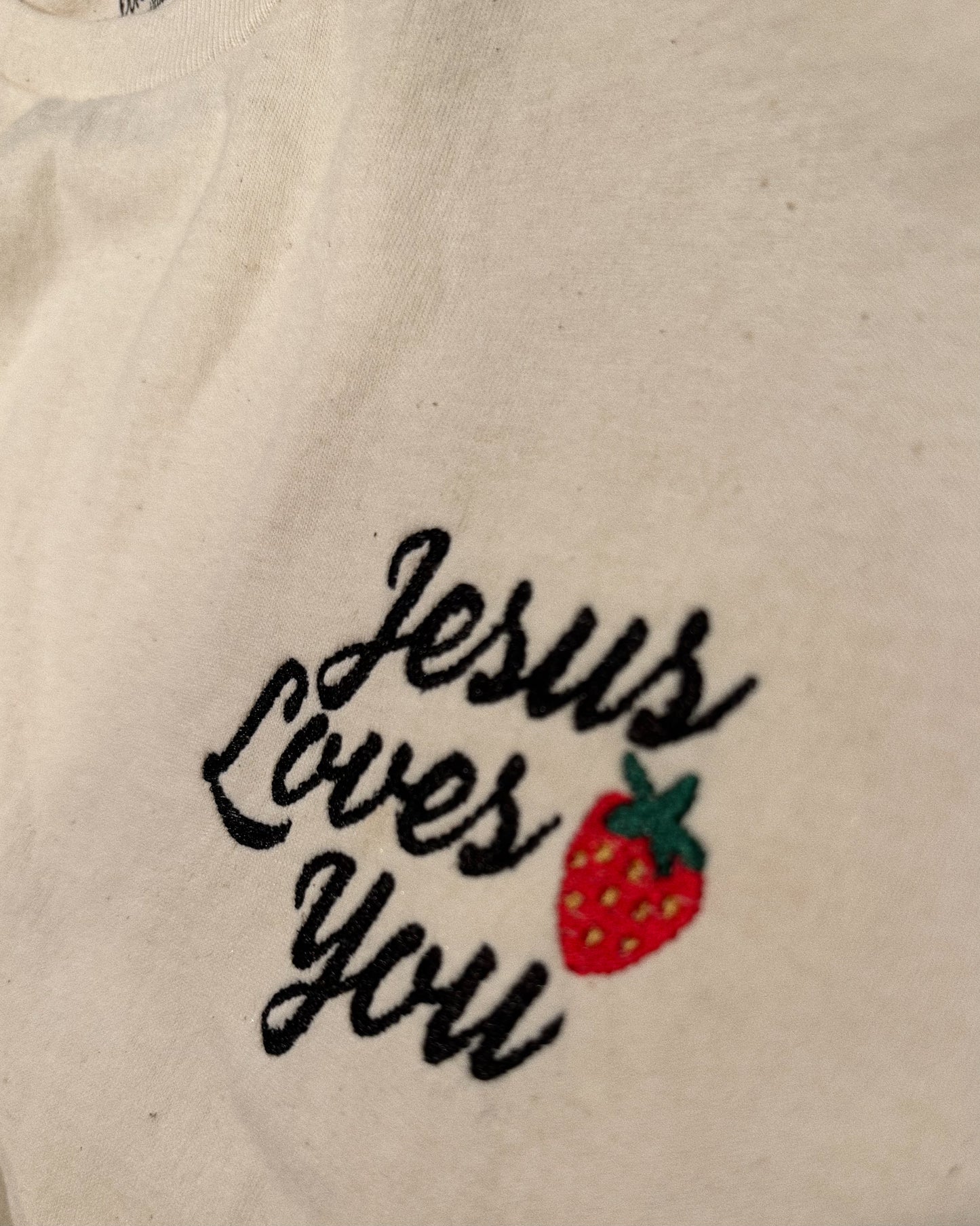 Embroidered "Jesus Loves You" Tee