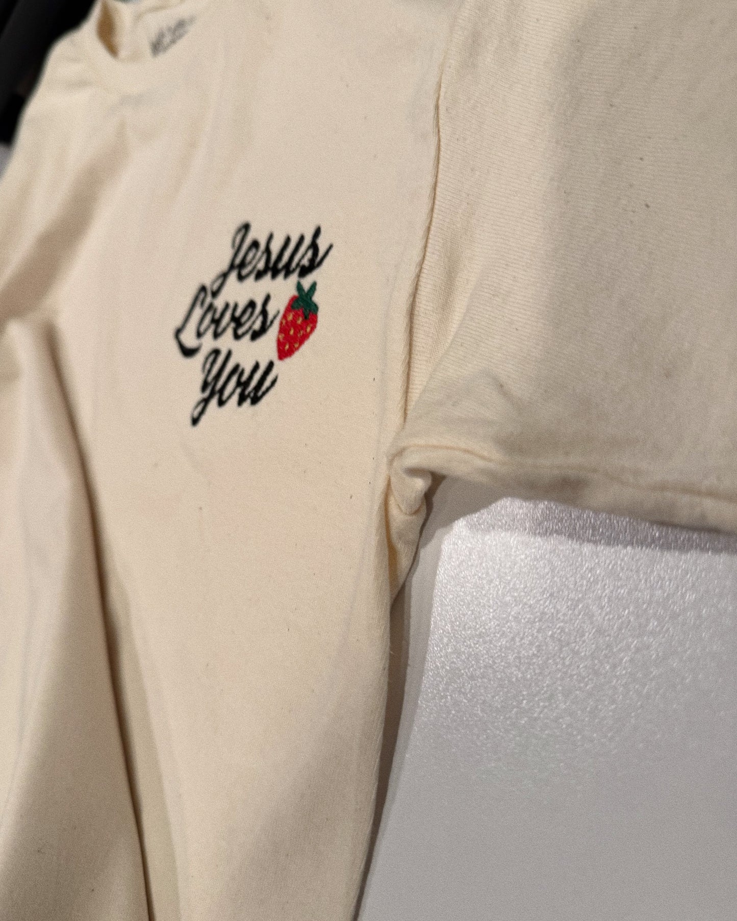 Embroidered "Jesus Loves You" Tee