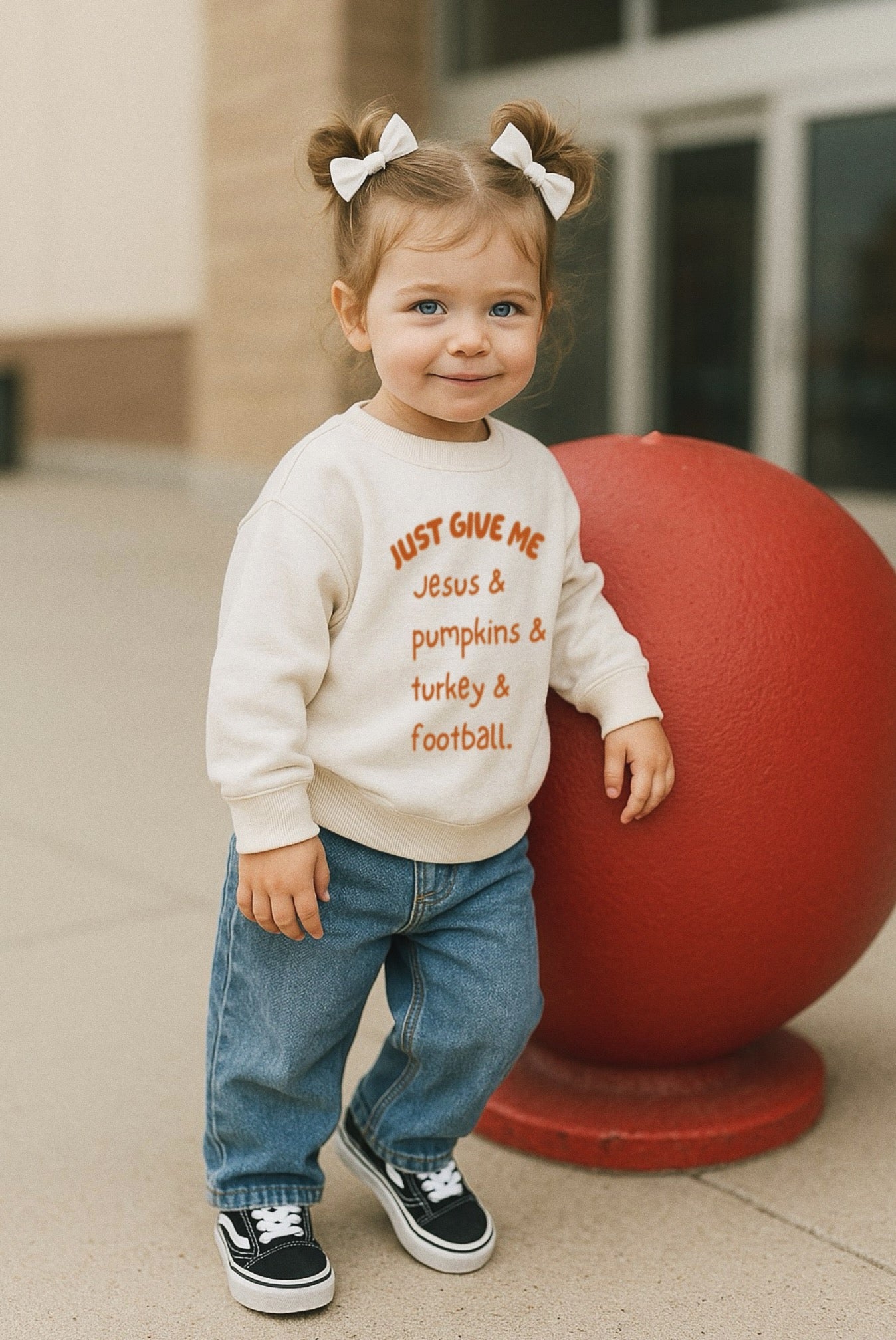 "Fall Vibes" Crewneck Pullover - Natural