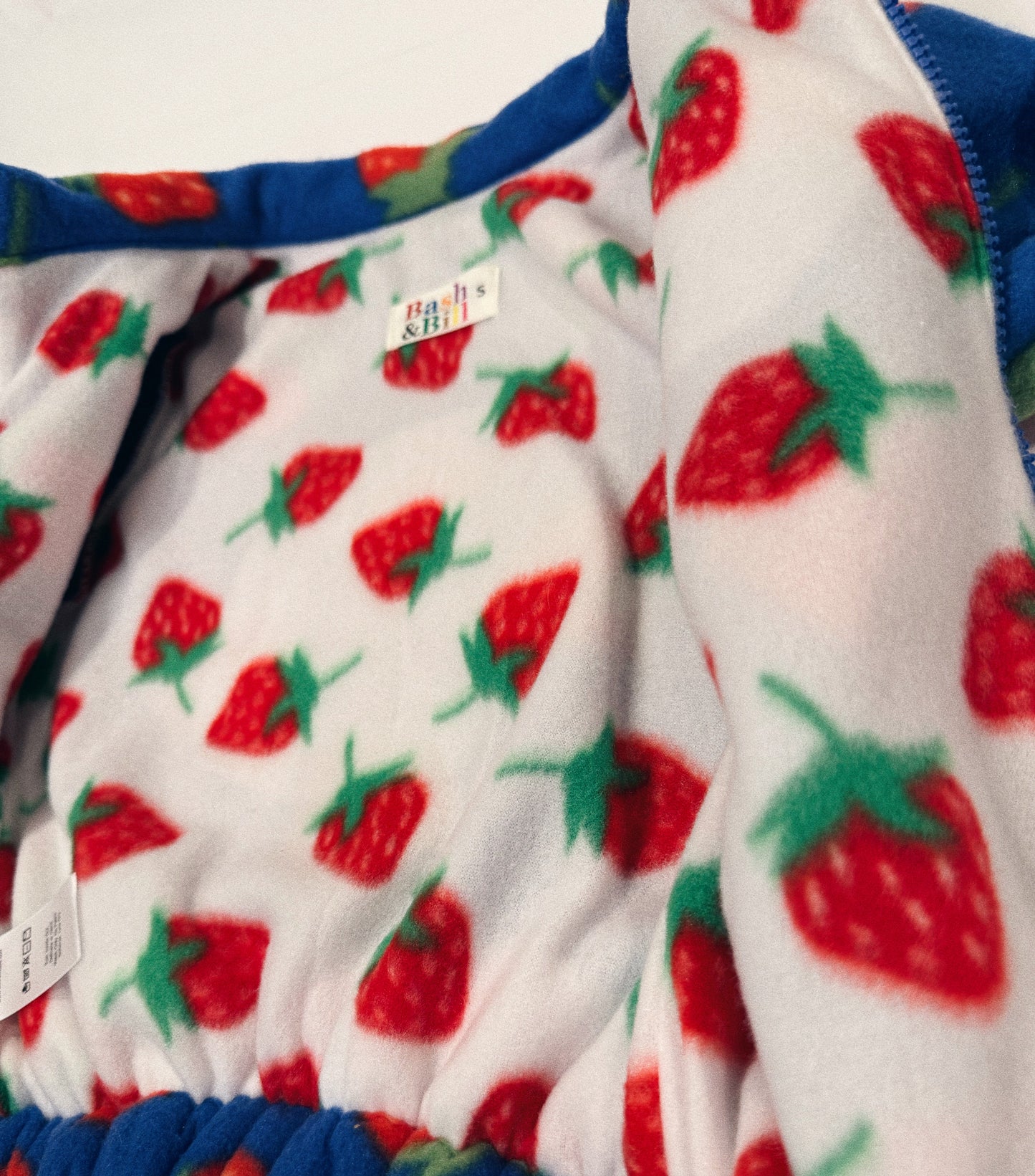 Strawberry Fleece Jacket - Blue