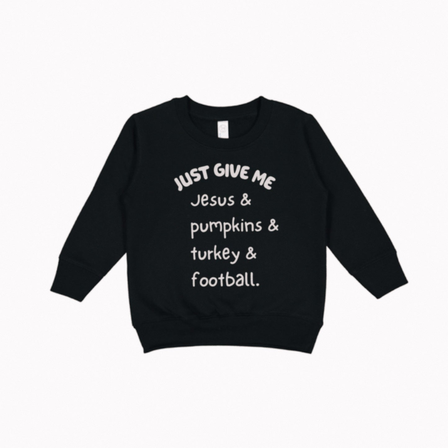 "Fall Vibes" Crewneck Pullover - Black