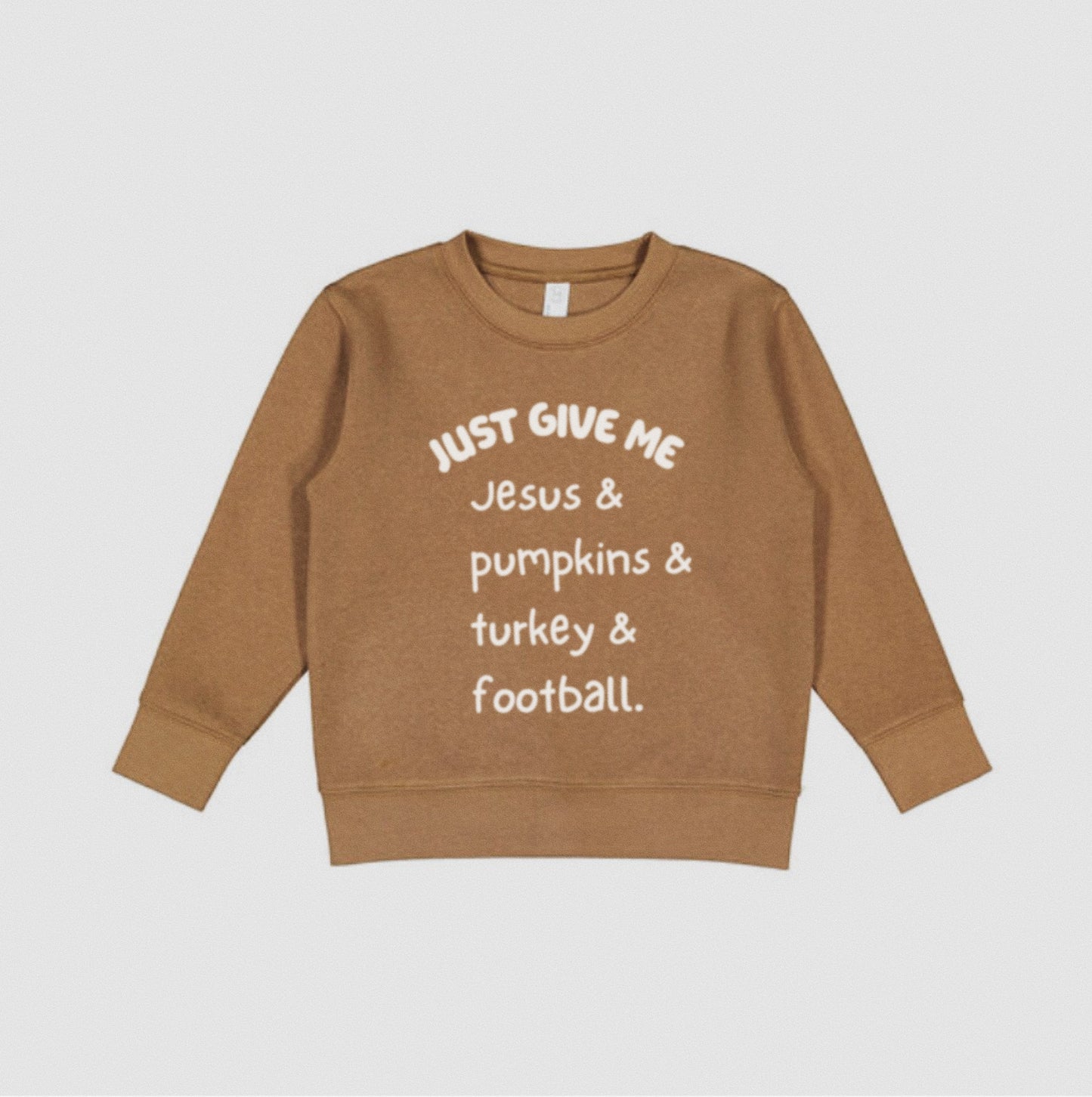 "Fall Vibes" Crewneck Pullover - Brown