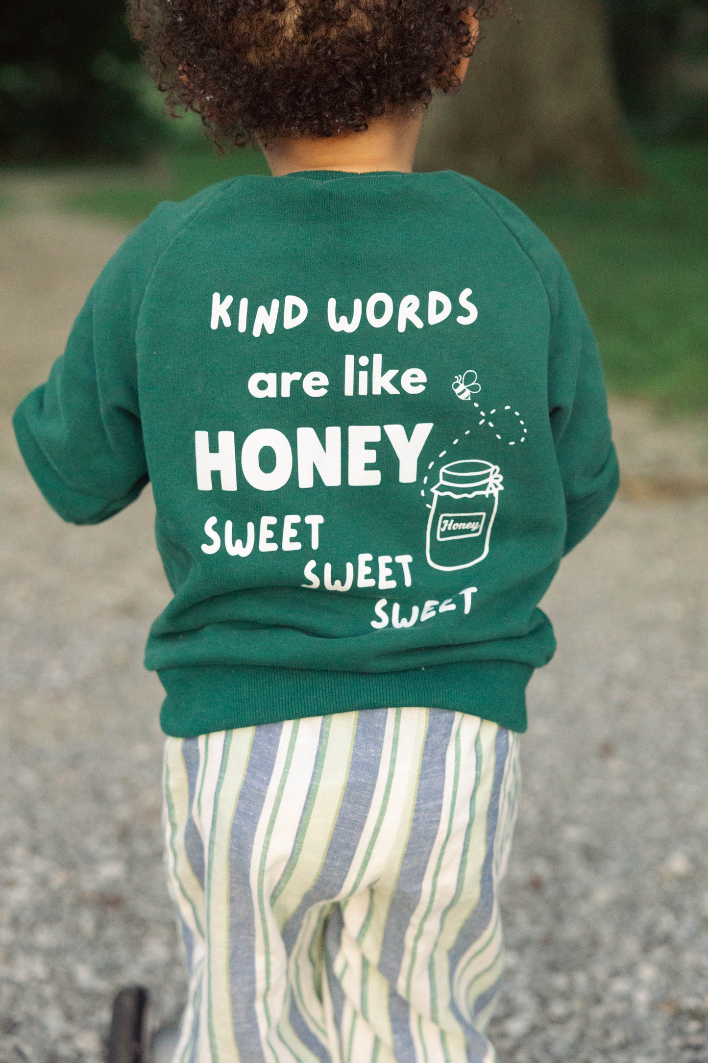 "Oh, Honey" Graphic Pullover - Green