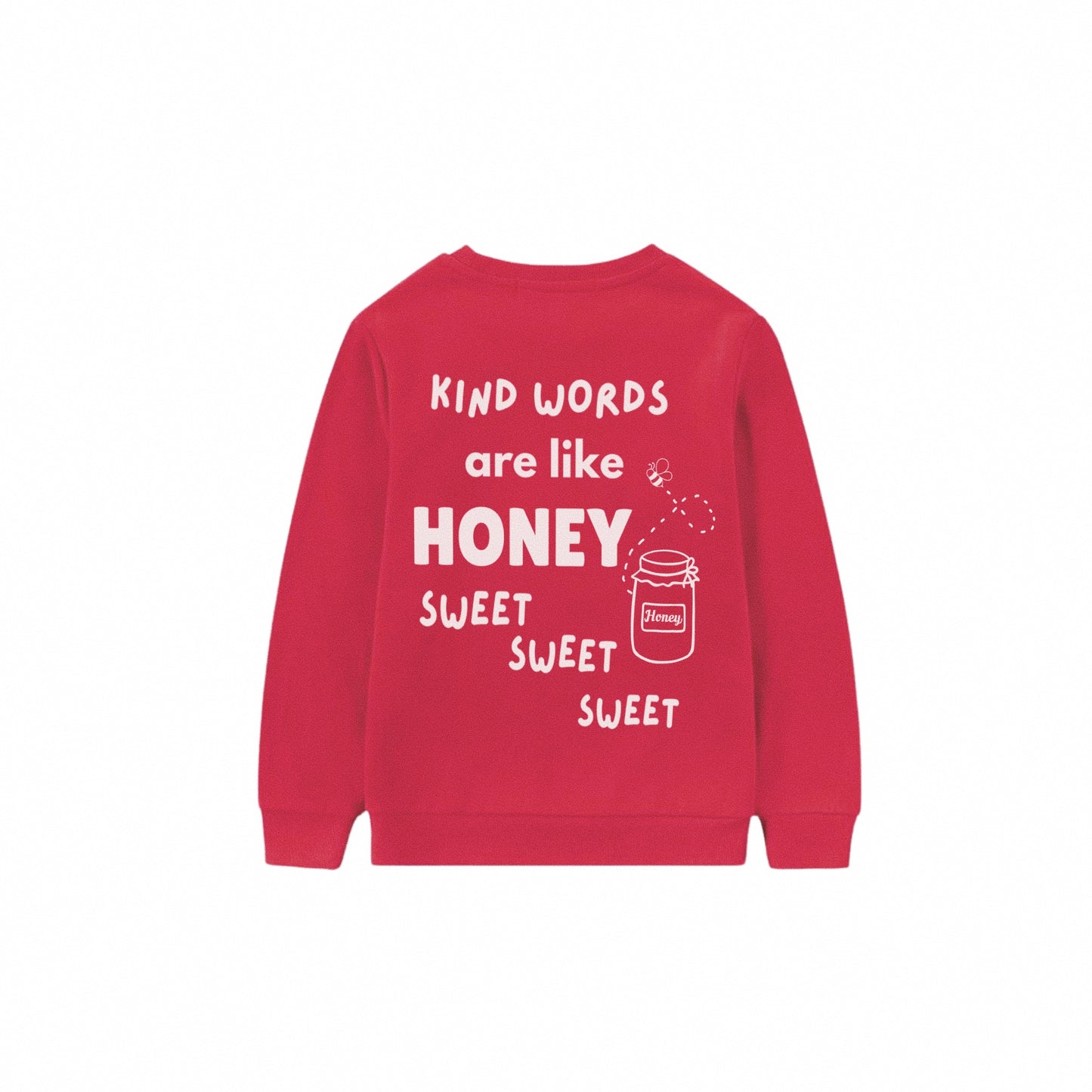 "Oh, Honey" Graphic Pullover - Red
