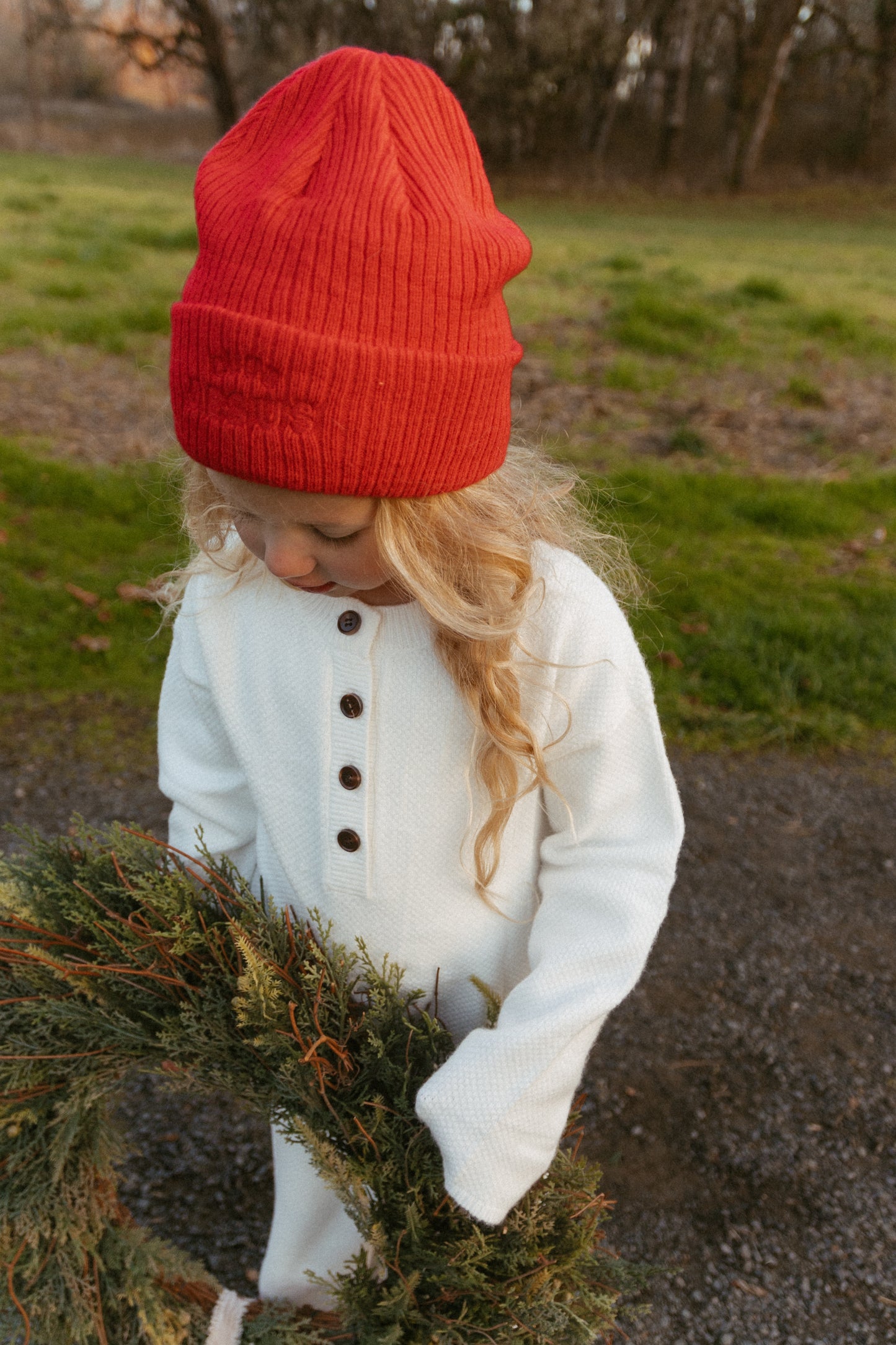 Knitted Henley Set - Ivory