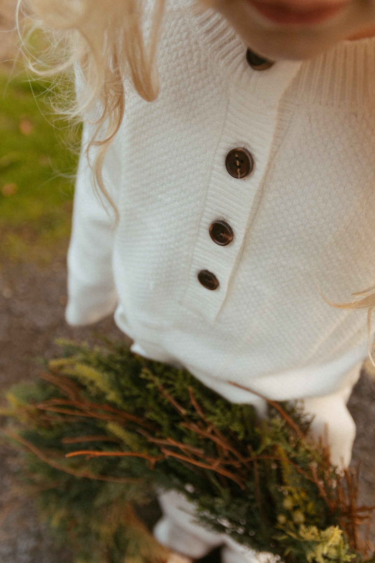 Knitted Henley Set - Ivory