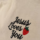 Embroidered "Jesus Loves You" Tee
