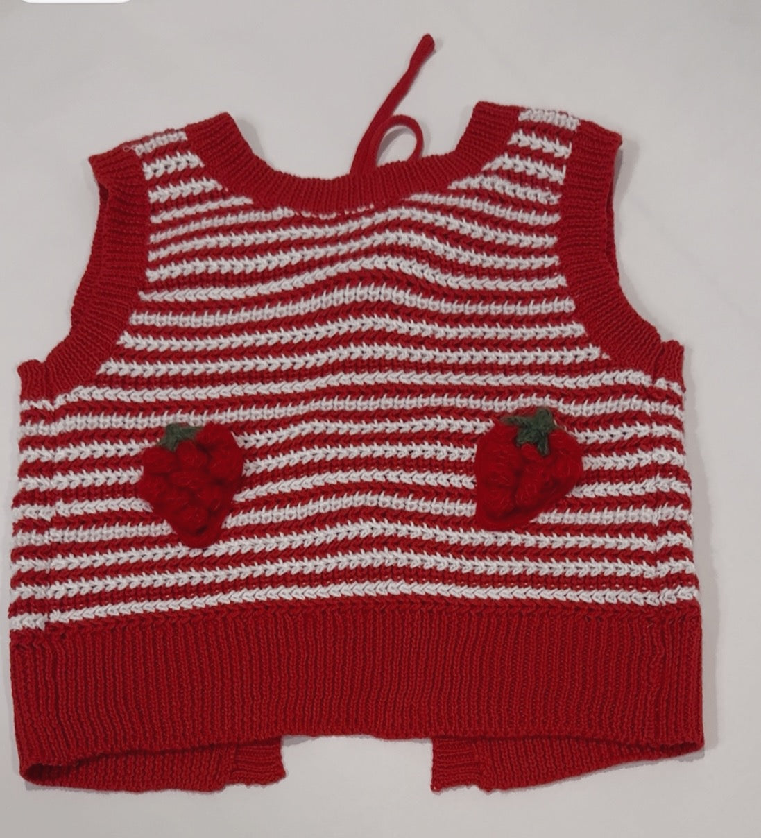 Strawberry Knit Sweater Vest