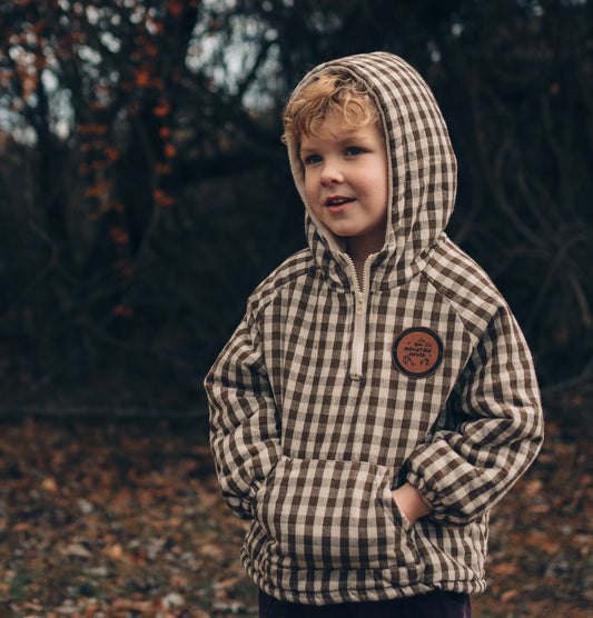 Half Zip Patch Pullover Jacket