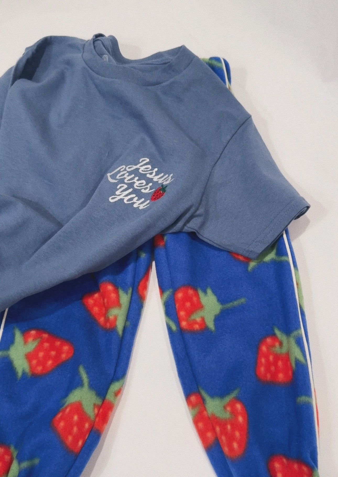 Embroidered "Jesus Loves You" Tee