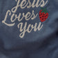 Embroidered "Jesus Loves You" Tee