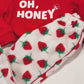 Strawberry Fleece Pants - White