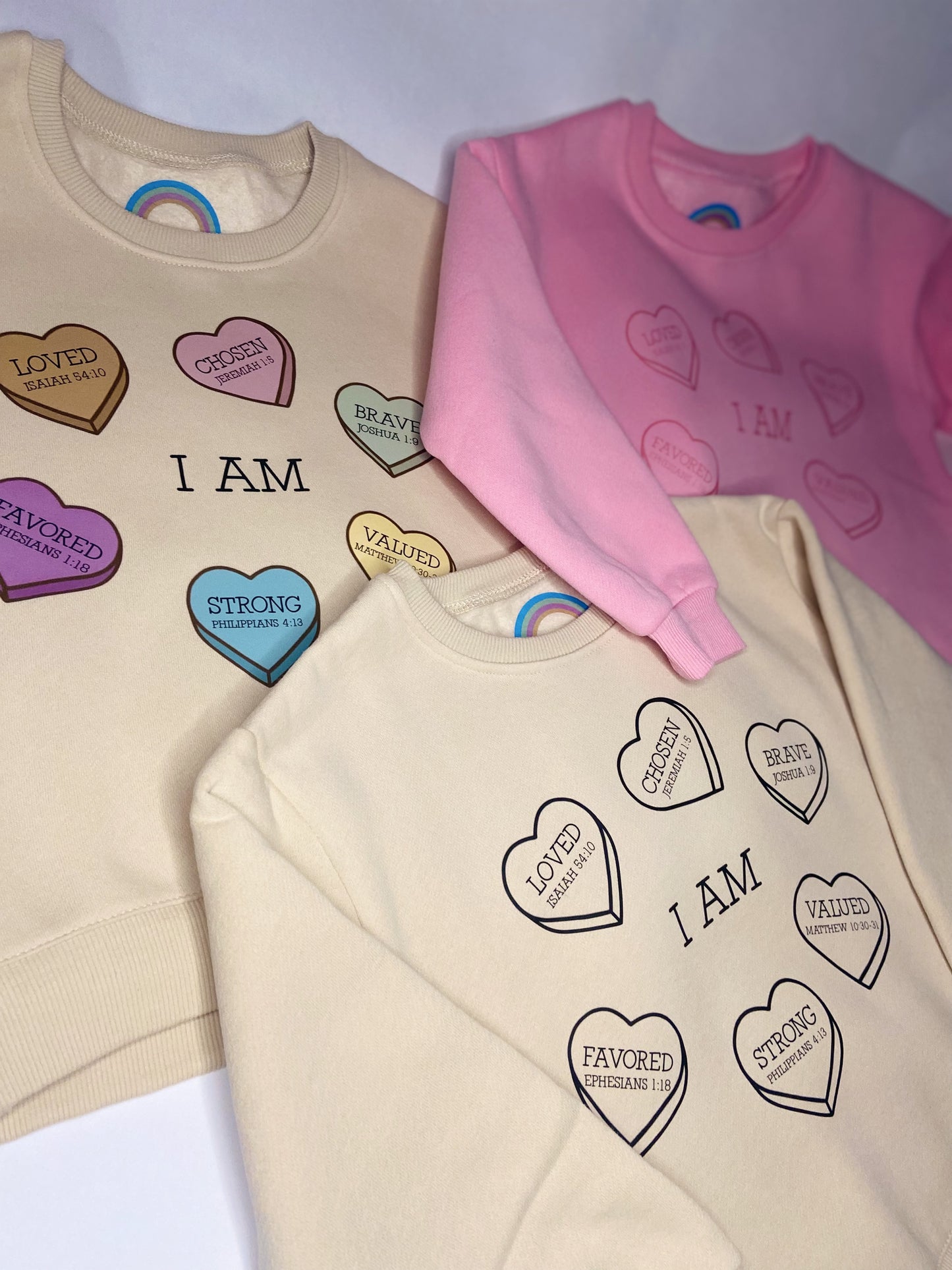 "Affirmation Truths Heart" Crewneck Pullover