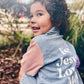 "Jesus Loves Me" Denim Shacket - Lilac/Pink