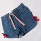 Denim Side-Bow Shorts