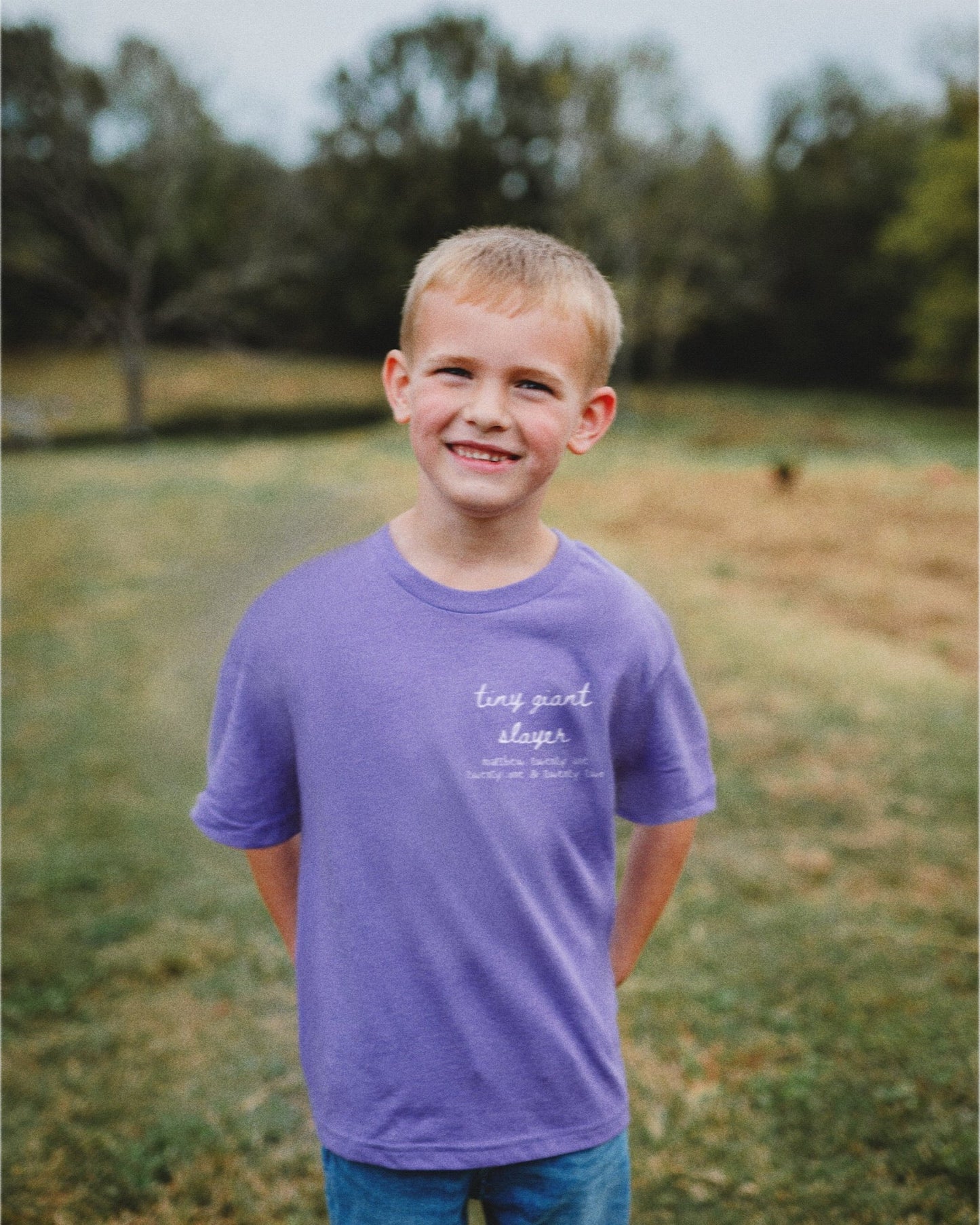 "Tiny Giant Slayer" Tee - Violet