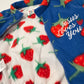 Strawberry Fleece Jacket - Blue