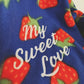 Strawberry Fleece Jacket - Blue