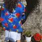 Strawberry Fleece Jacket - Blue