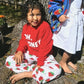 Strawberry Fleece Pants - White
