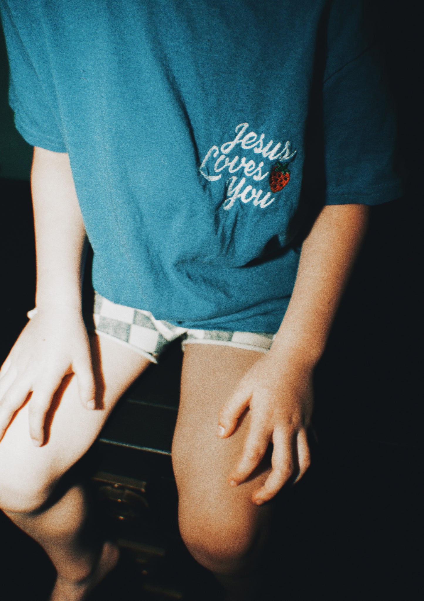 Embroidered "Jesus Loves You" Tee