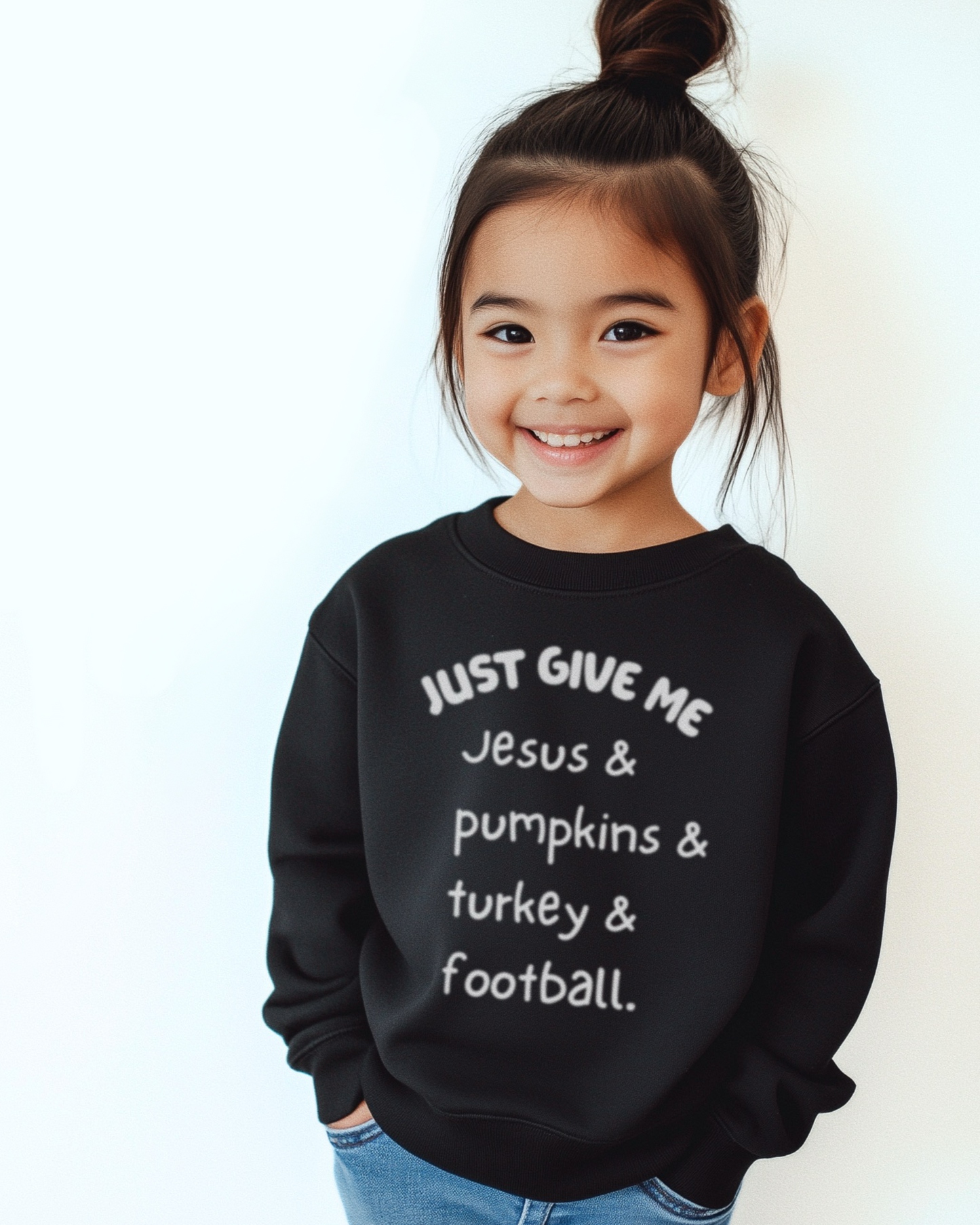 "Fall Vibes" Crewneck Pullover - Black