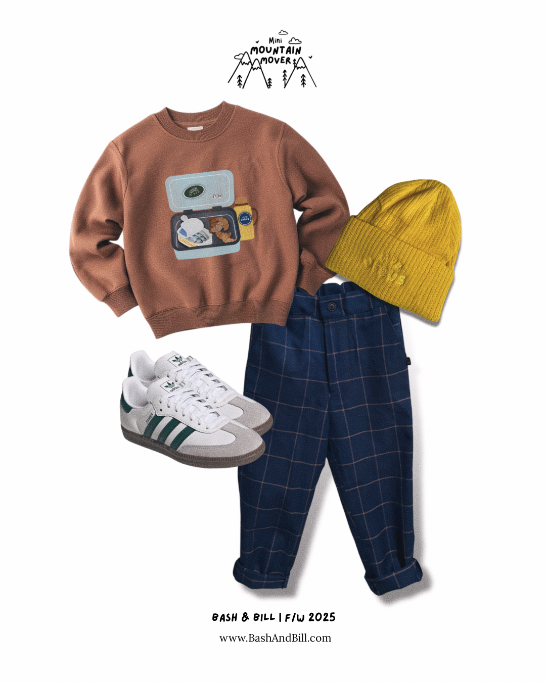 Cotton Plaid Pants - Navy