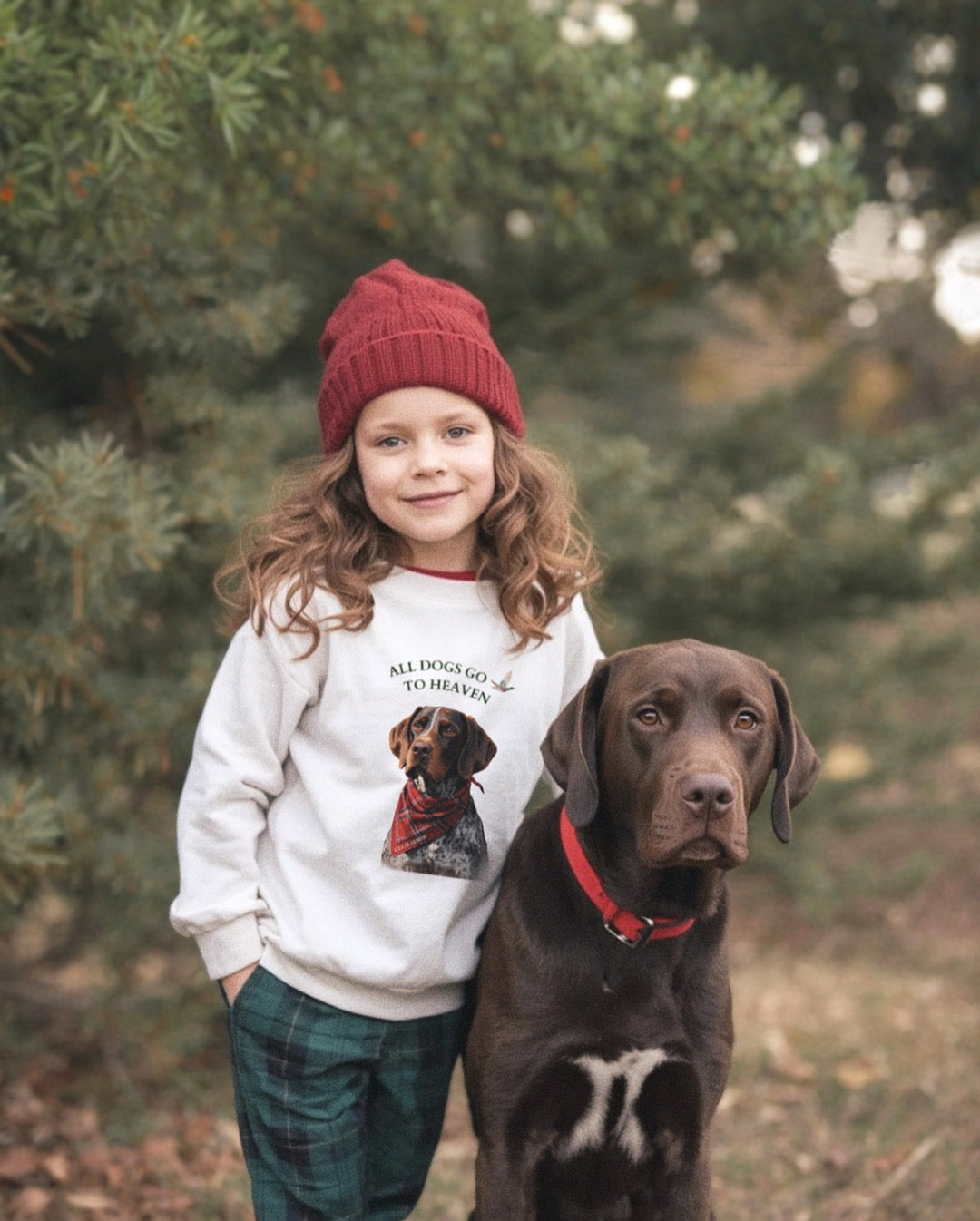 "Dogs In Heaven" Graphic Crewneck - White