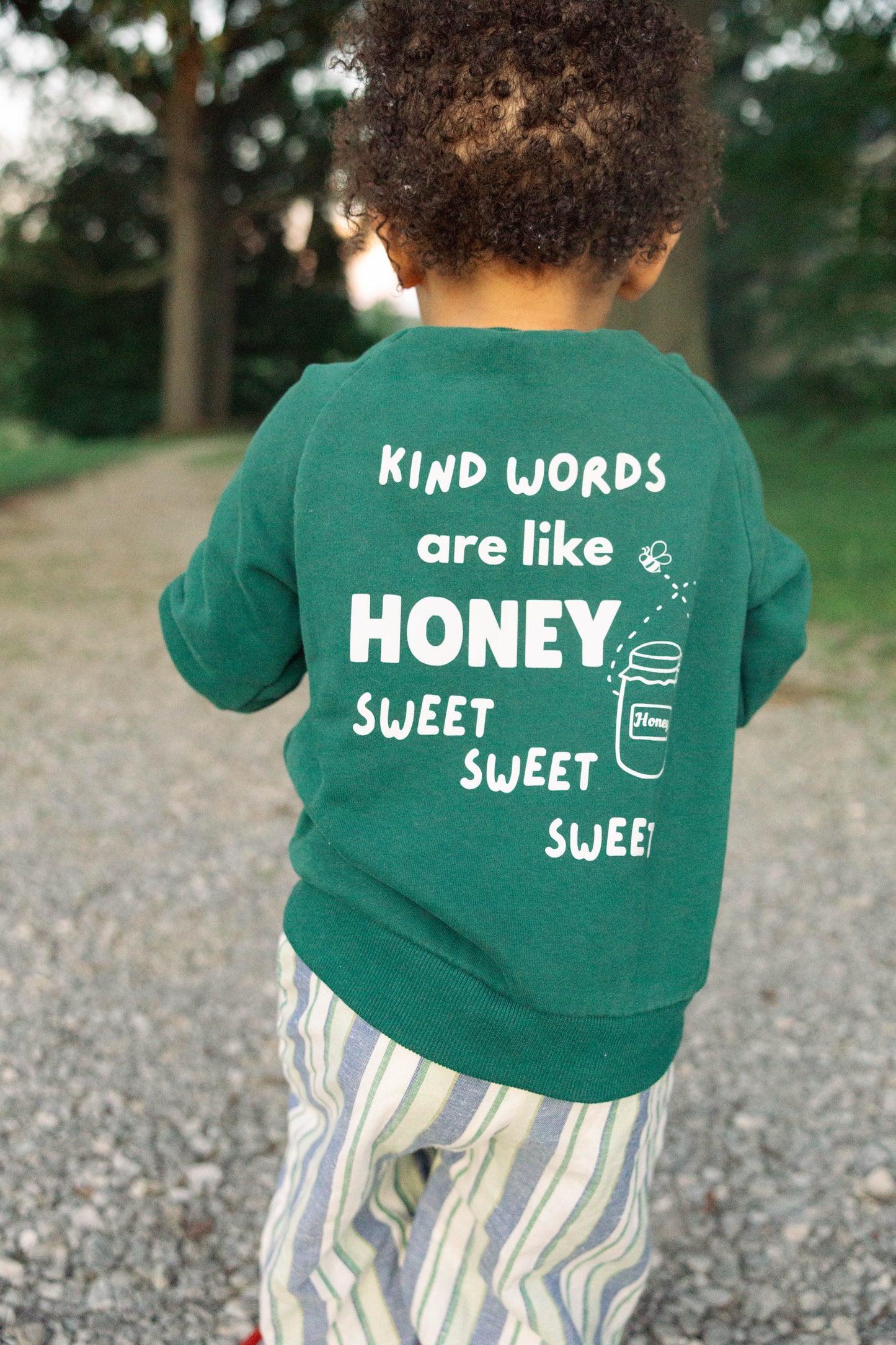 "Oh, Honey" Graphic Pullover - Green