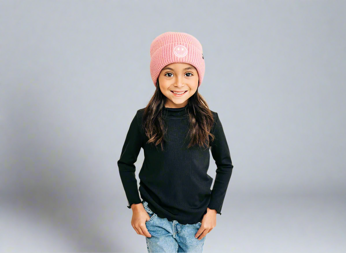 Smiley Beanie - Blush