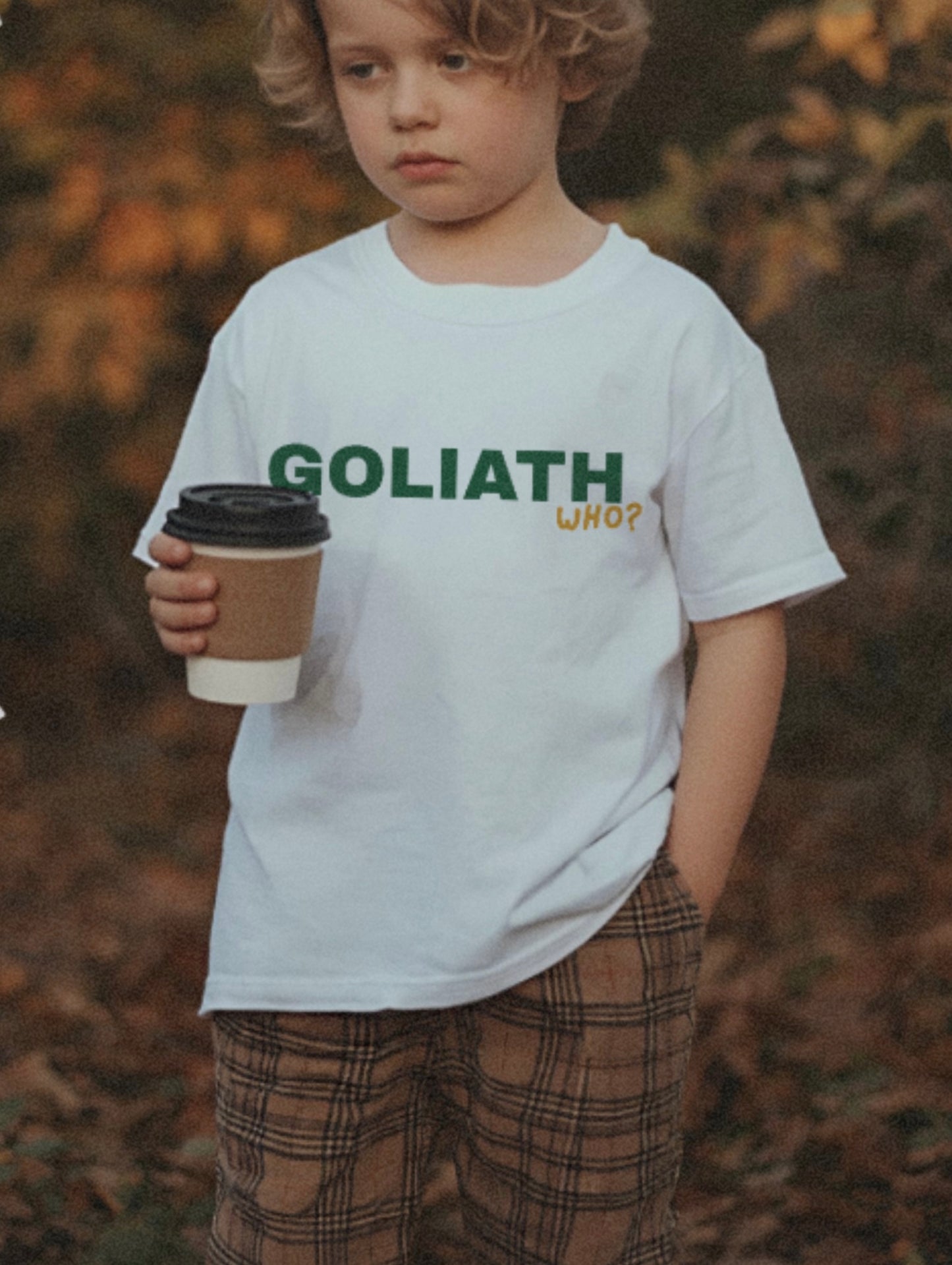 Cotton Plaid Pants - Brown