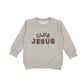 Embroidered "Club Jesus" Crewneck - Red Plaid