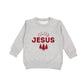 "Club Jesus" Trio Tree Graphic Crewneck - Gray