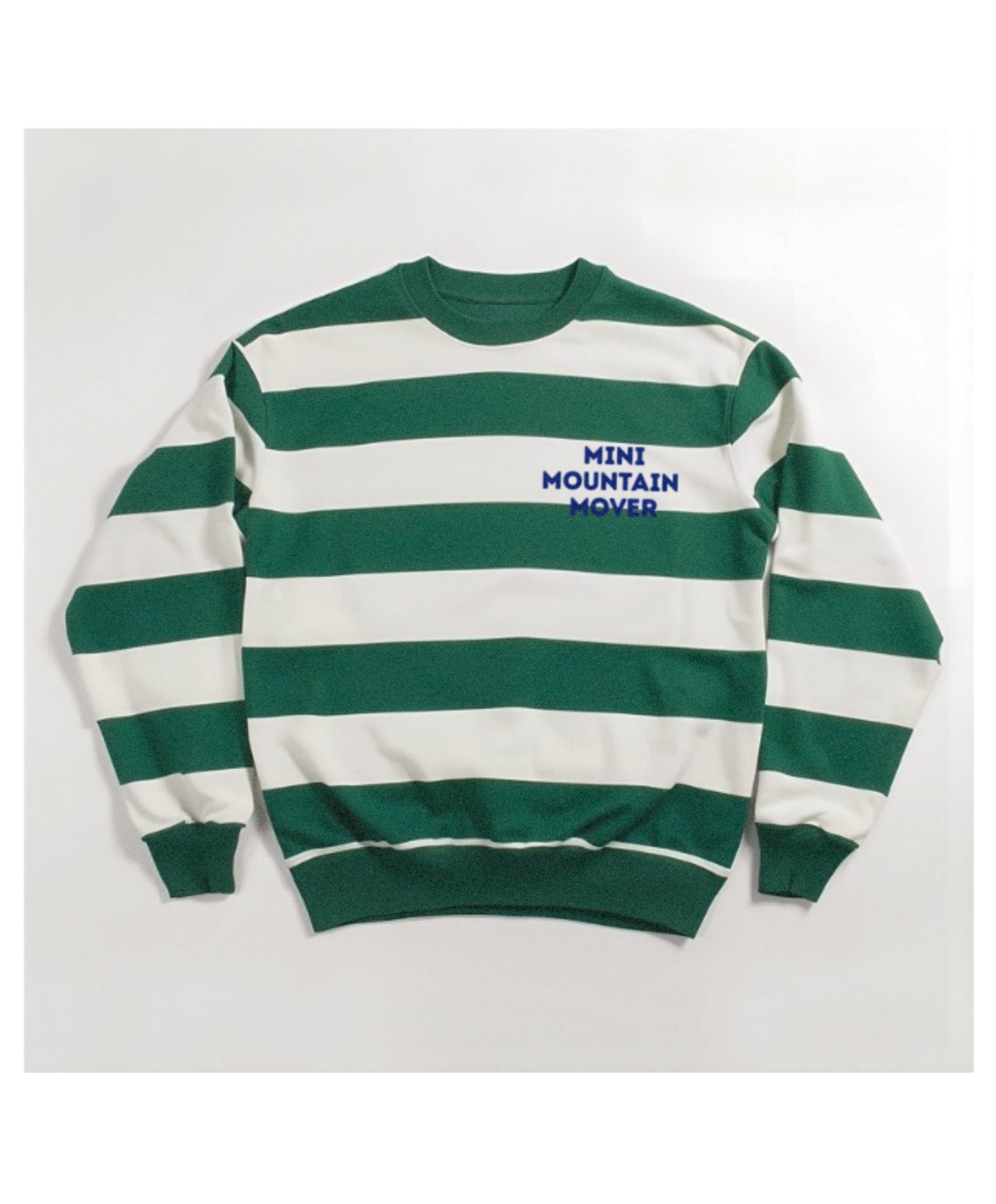 Striped "Mini Mountain Mover" Crew - Green