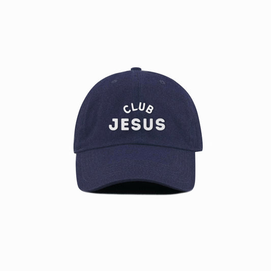 "Club Jesus" Cotton Cap - Navy