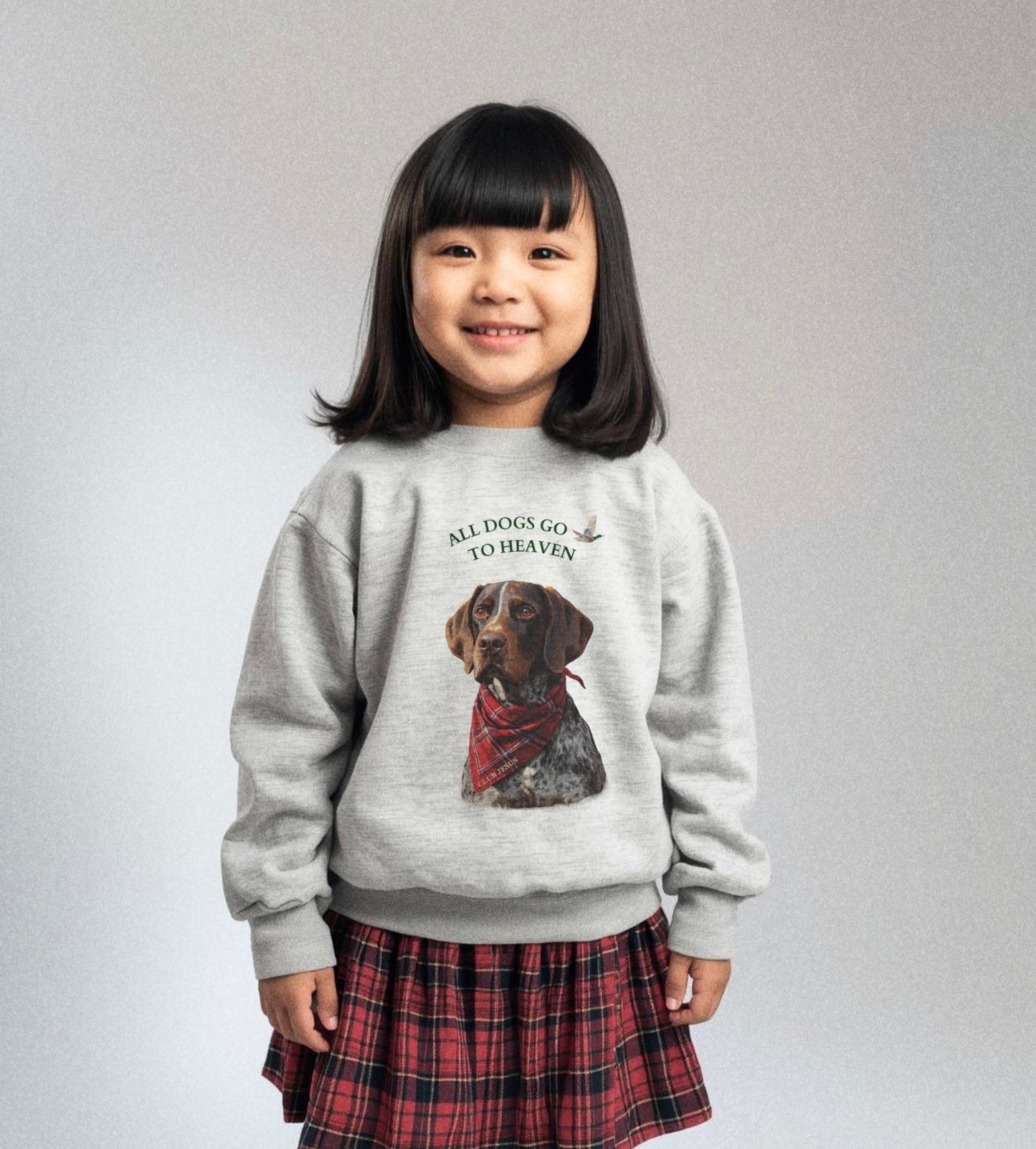 "Dogs In Heaven" Graphic Crewneck - Gray