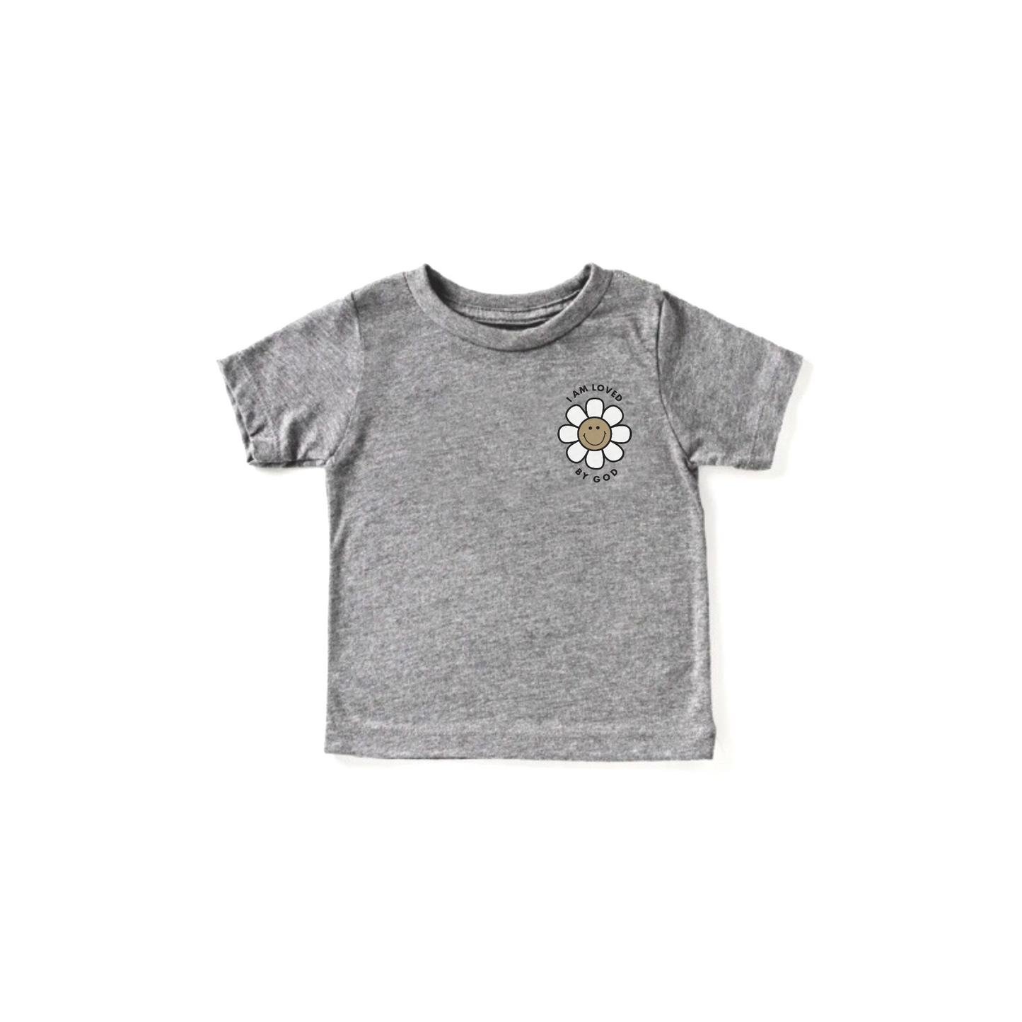 "I Am Loved By God" Flower Tee - Natural