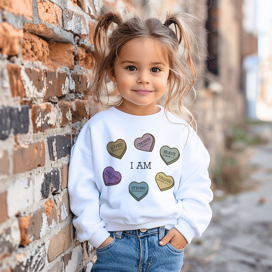 "Affirmation Truths Heart" Crewneck Pullover